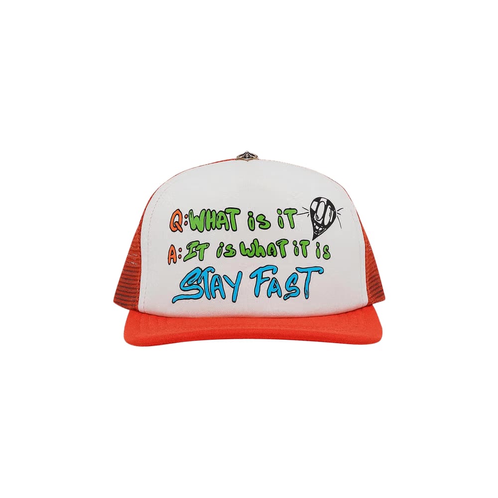 Chrome Hearts x Matty Boy Sex Records It Is What It Is Trucker Hat Orange