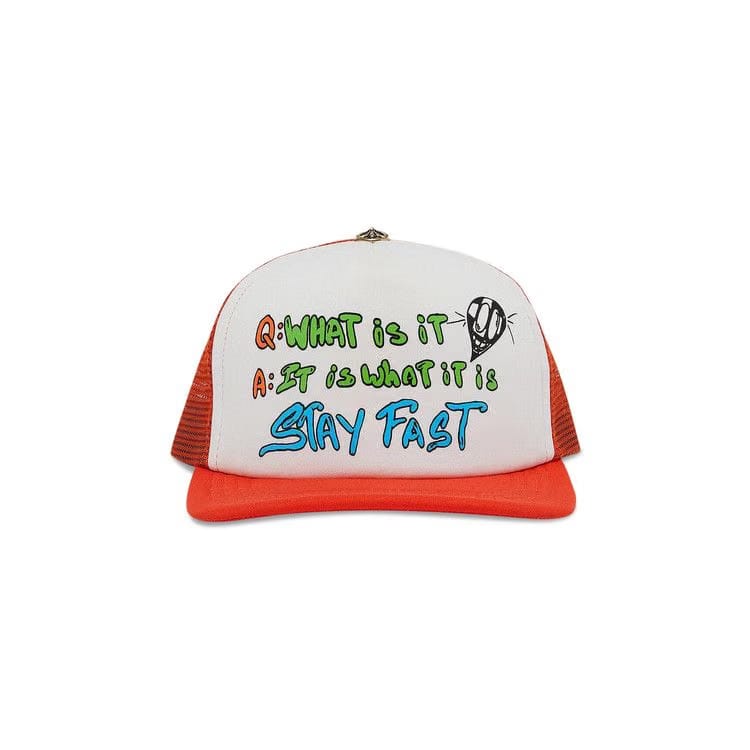 Chrome Hearts x Matty Boy Sex Records It Is What It Is Trucker Hat Orange