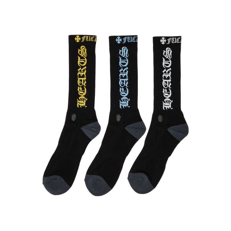 Chrome Hearts Socks (3 Packs) Multicolor