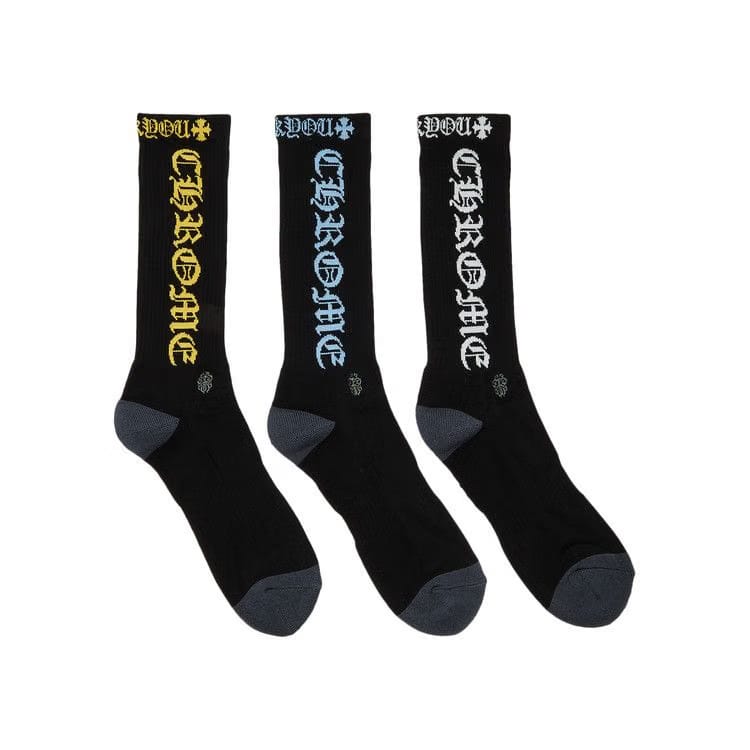 Chrome Hearts Socks (3 Packs) Multicolor