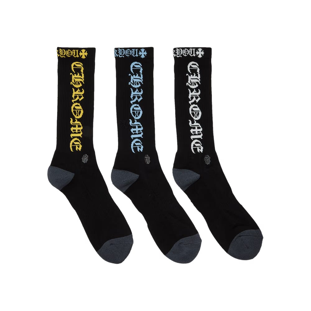 Chrome Hearts Socks (3 Packs) Multicolor