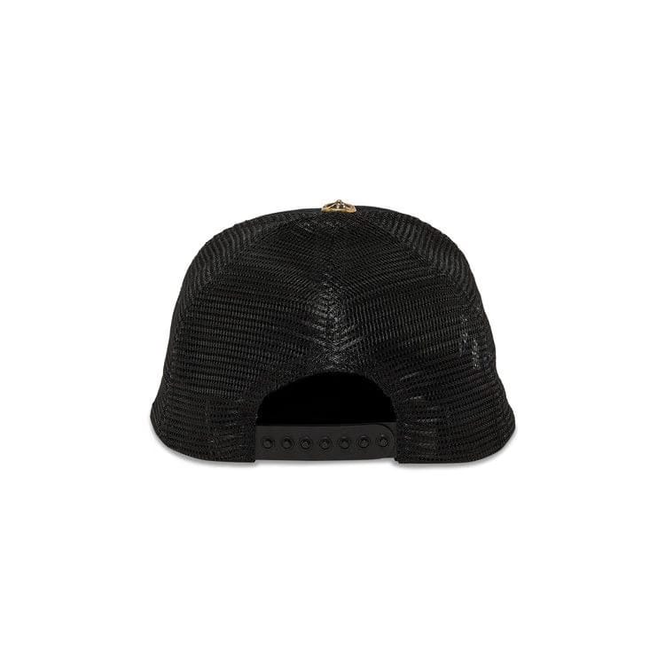 Chrome Hearts St. Barths Exclusive Cemetery Cross Trucker Hat Black/Orange