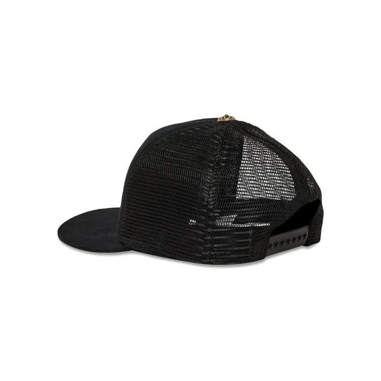 Chrome Hearts St. Barths Exclusive Cemetery Cross Trucker Hat Black/Orange