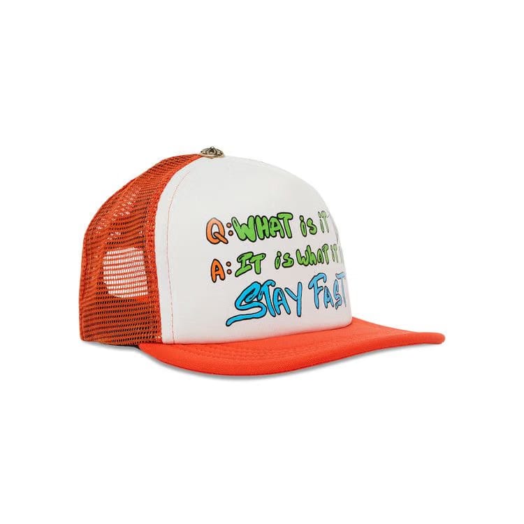 Chrome Hearts Sex Records It Is What It Is Trucker Hat Orange