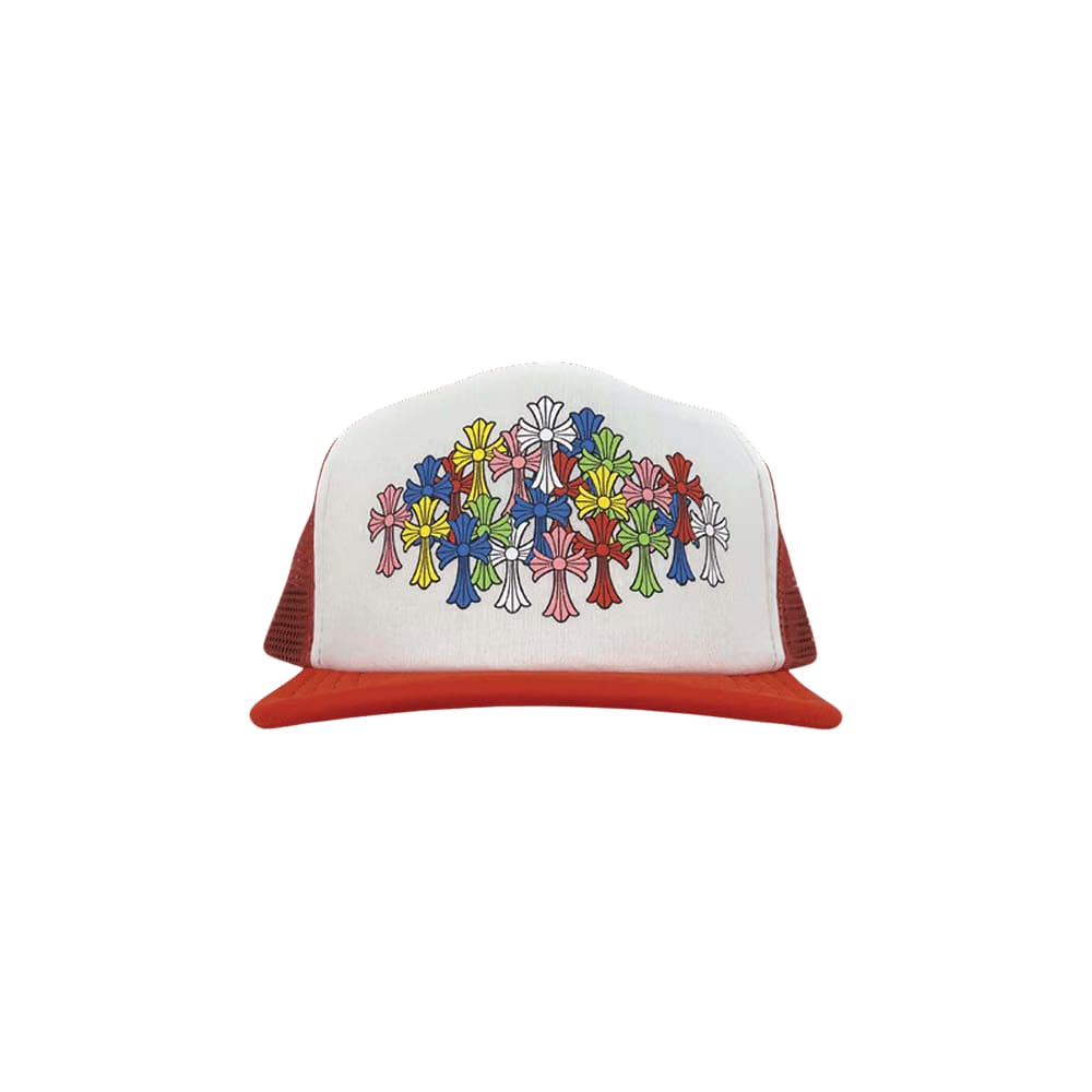 Chrome Hearts Multi Cross Trucker Hat Red/White