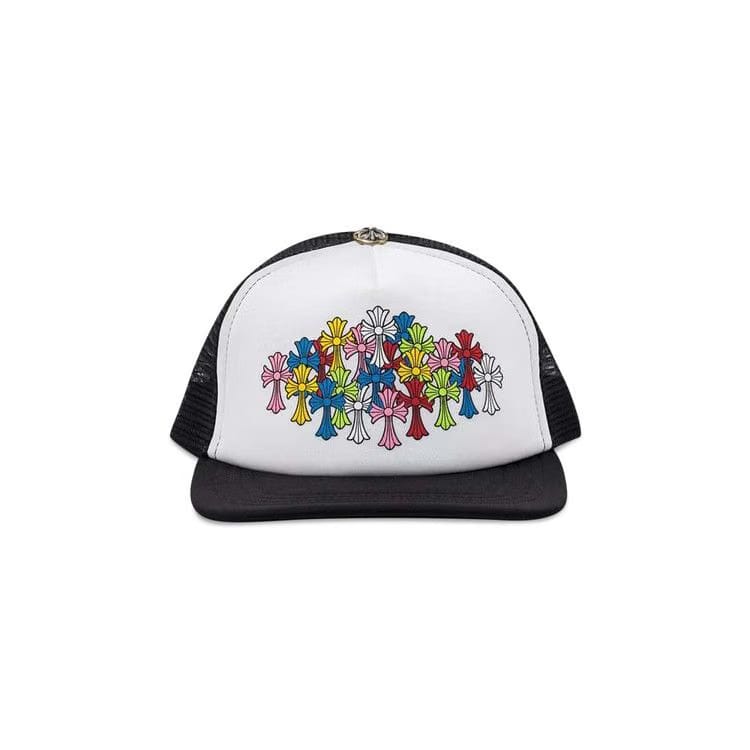 Chrome Hearts Multi Cross Trucker Hat Black/White