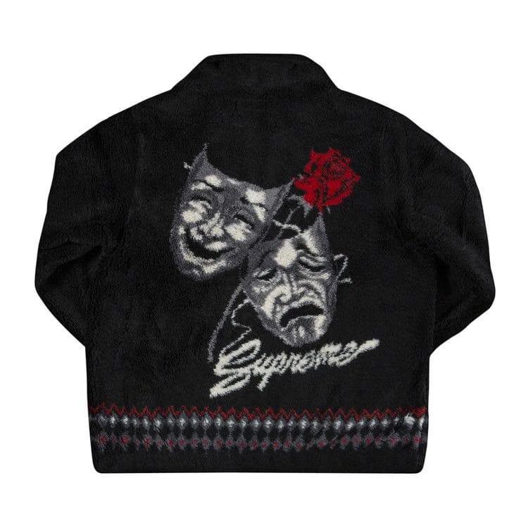 Supreme Drama Mask Fleece Jacket Black