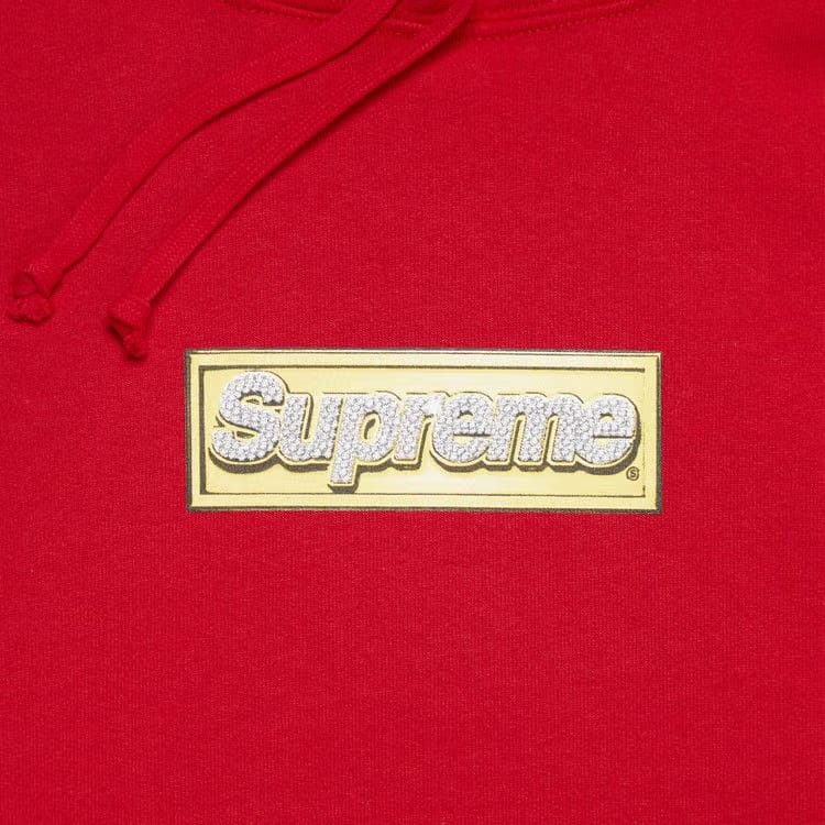 Supreme Bling Box Logo Hoodie Red