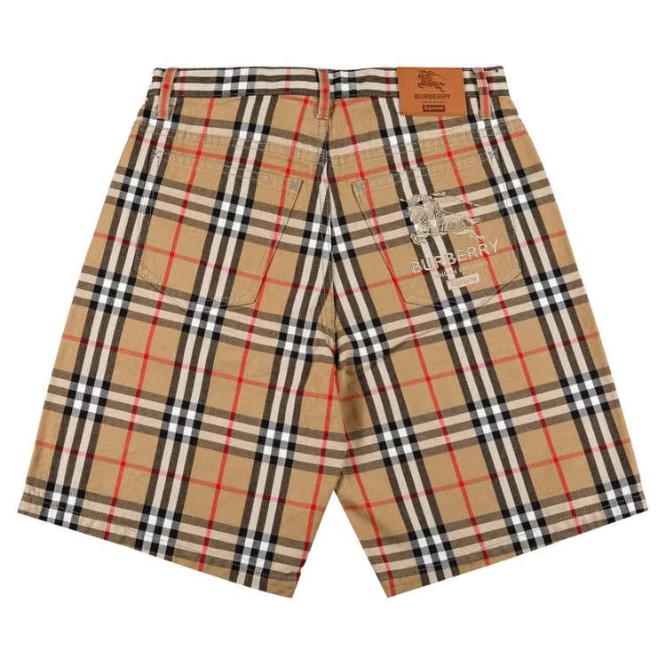 Supreme x Burberry Denim Shorts Beige