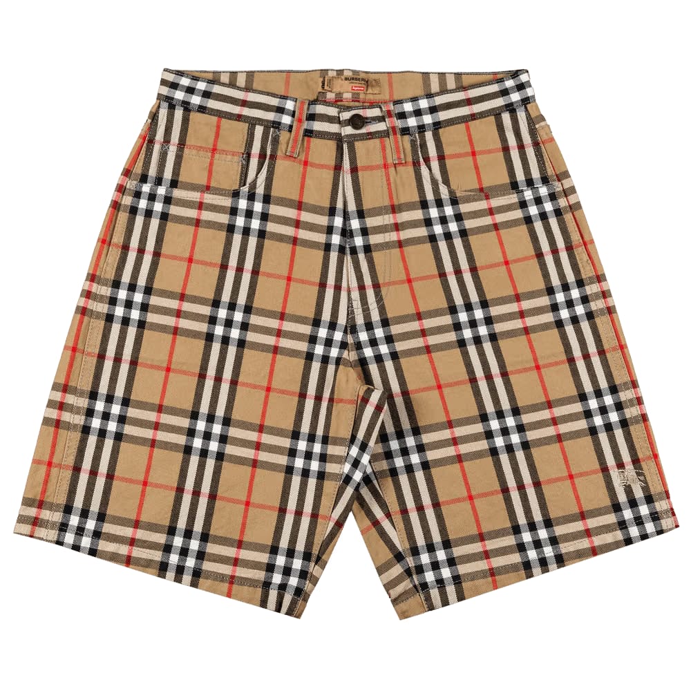 Supreme x Burberry Denim Shorts Beige