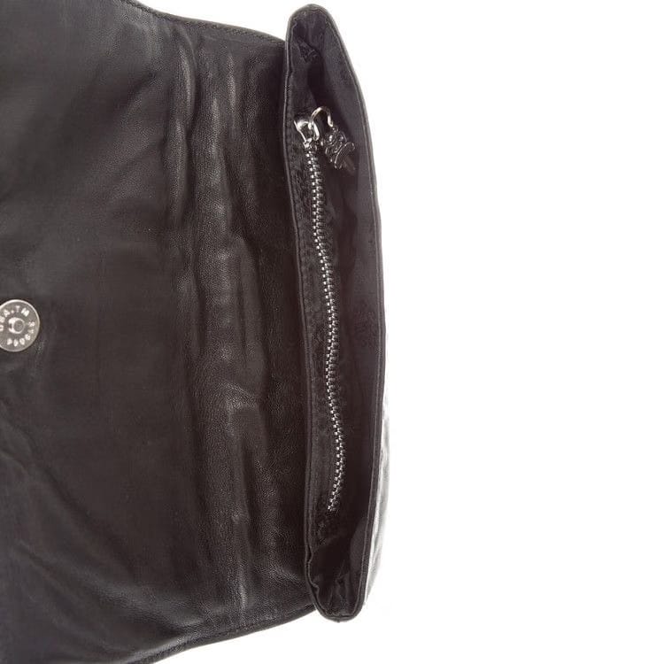 Chrome Hearts Leather Continental Wallet Black