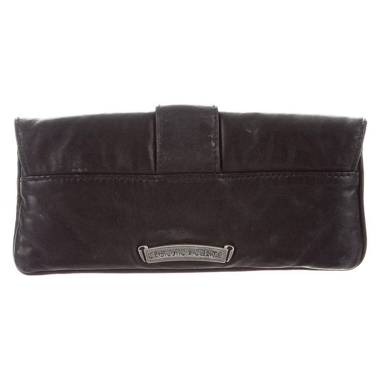 Chrome Hearts Leather Continental Wallet Black