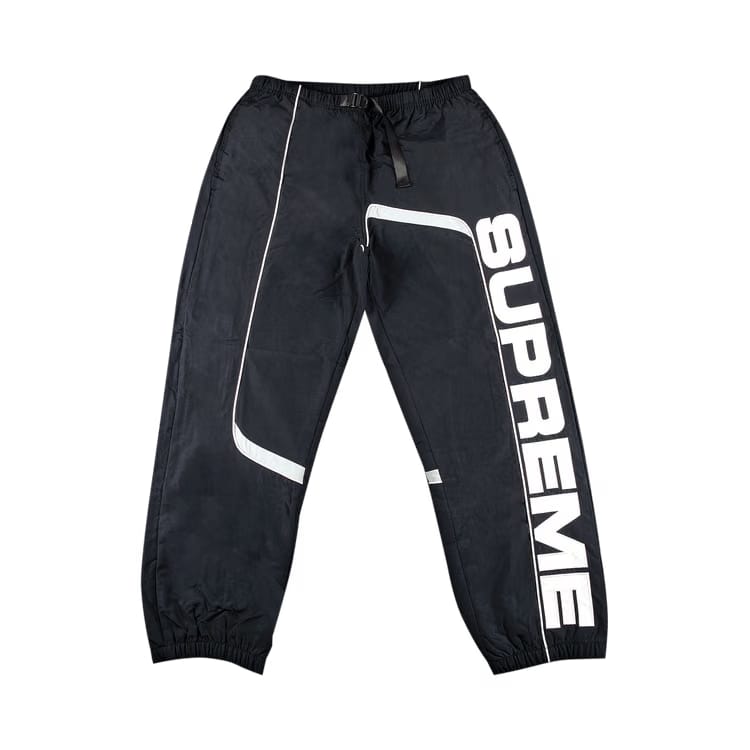 Supreme S Paneled Belted Track Pant Black