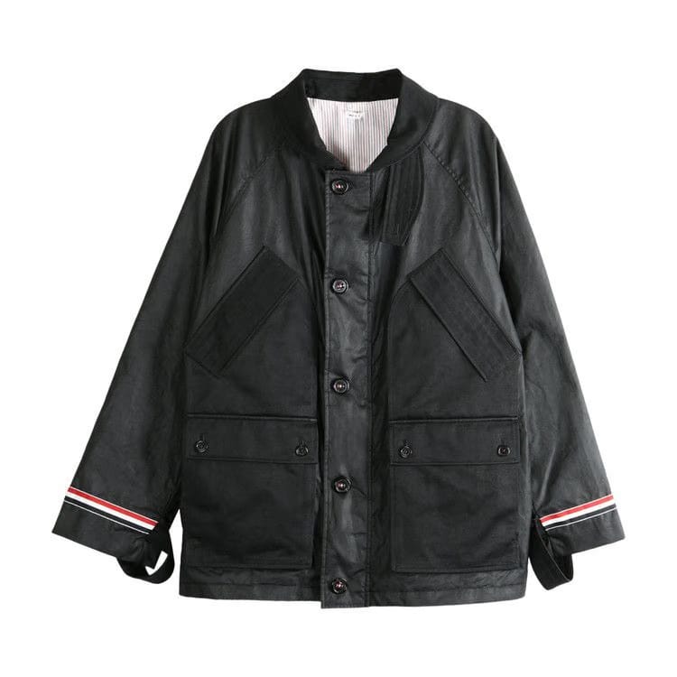 Thom Browne Cropped Shawl Collar Field Jacket Black