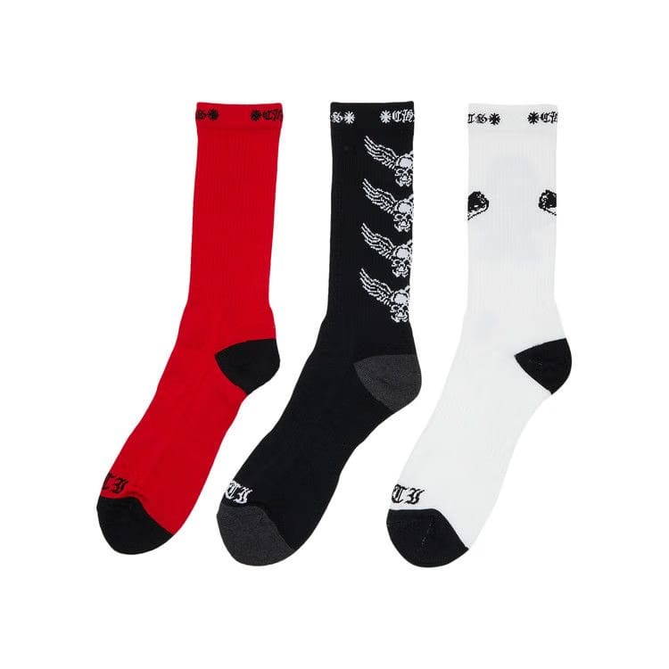 Chrome Hearts Foti Socks (3 Pack) Multicolor