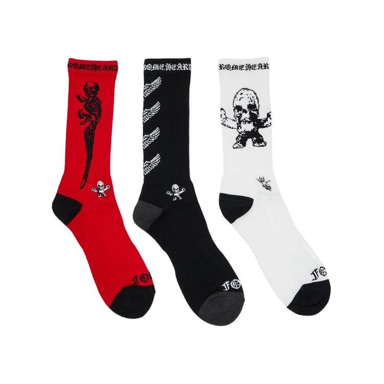 Chrome Hearts Foti Socks (3 Pack) Multicolor