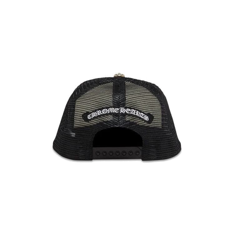 Chrome Hearts Triple Cross Trucker Hat Black White