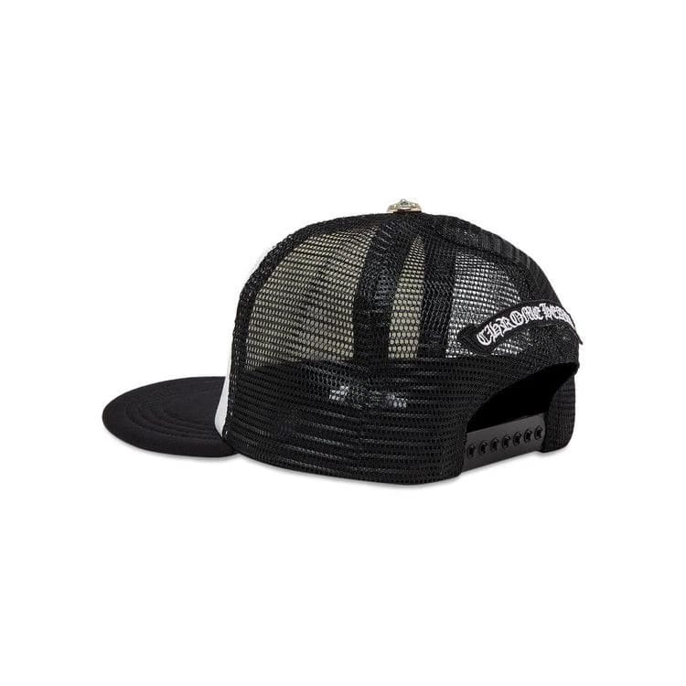 Chrome Hearts Triple Cross Trucker Hat Black White