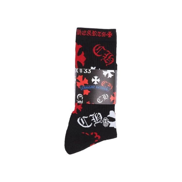 Chrome Hearts Stencil Logo Sock (3 Pack) Multicolor