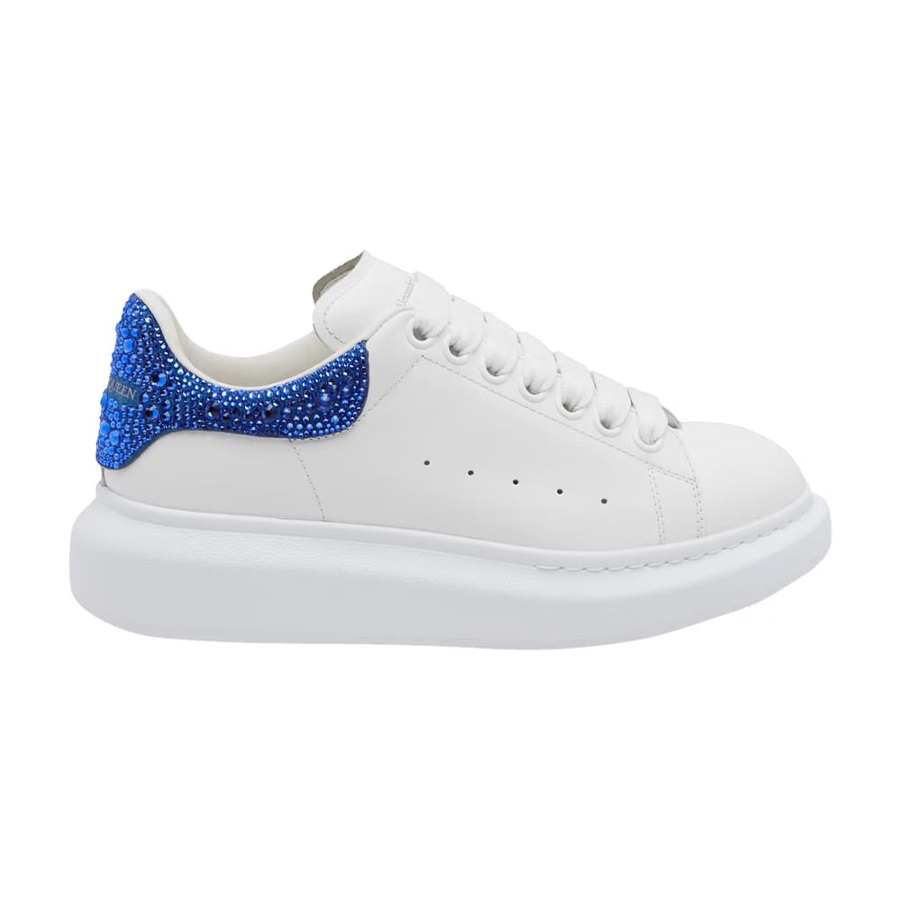 Alexander McQueen Oversized Sneaker Crystal Embellished - White Electric Blue Crystal