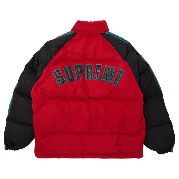 Supreme Star Sleeve Down Puffer Jacket Red