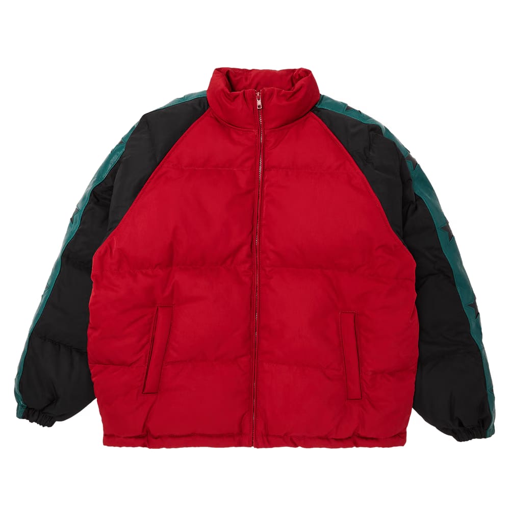 Supreme Star Sleeve Down Puffer Jacket Red