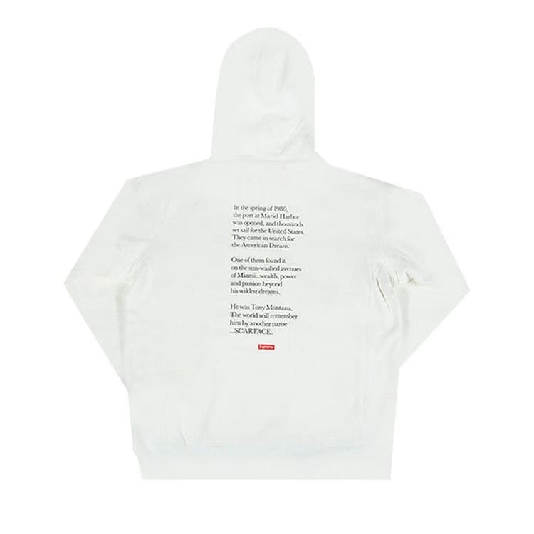 Supreme Scarface Friend Hoodie White