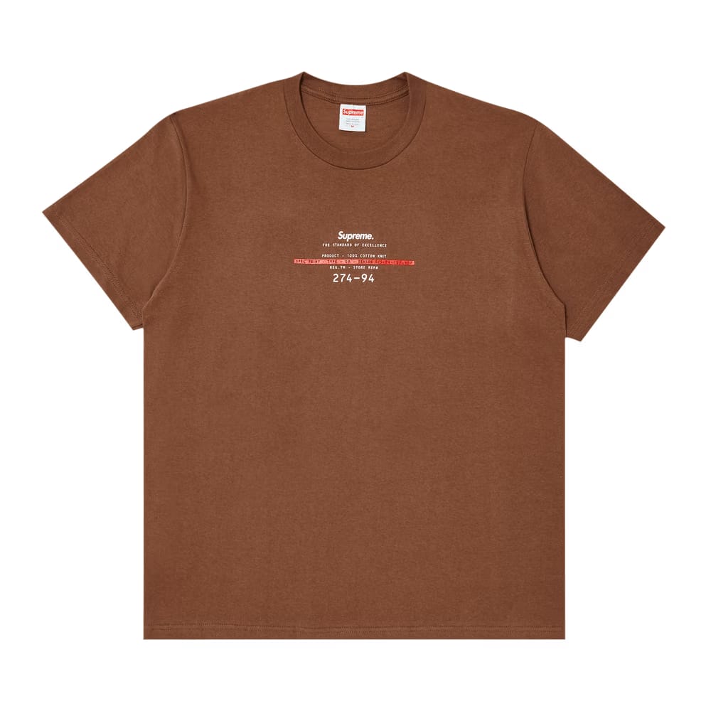 Supreme Standard T-Shirt Brown