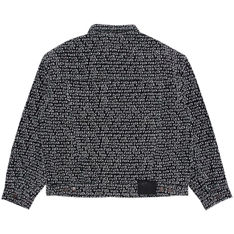 Supreme Fuck Stitch Denim Trucker Jacket Black