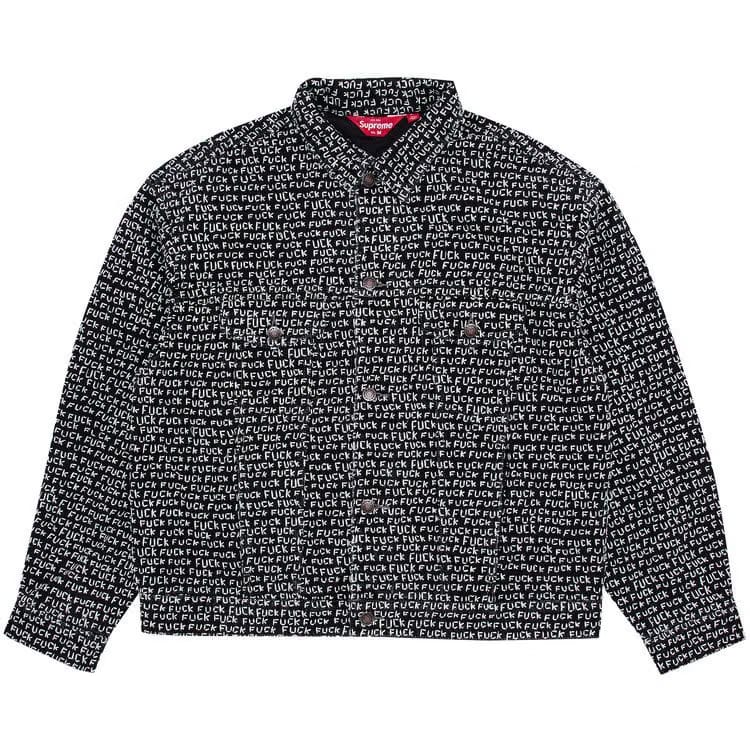 Supreme Fuck Stitch Denim Trucker Jacket Black
