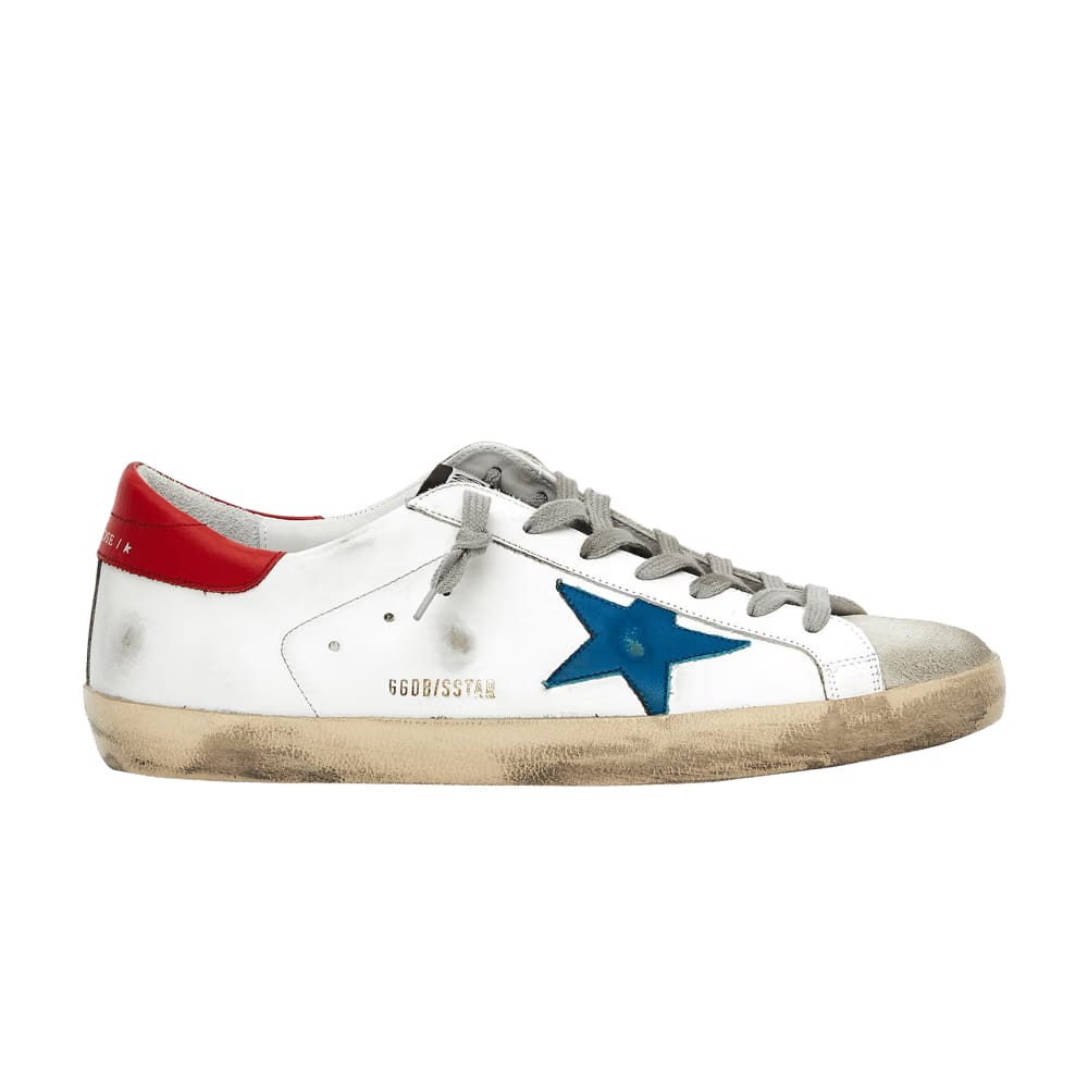 Golden Goose Superstar White Red Blue