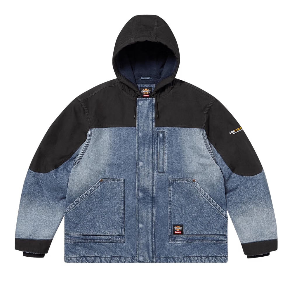 Supreme x Dickies Cordura Hooded Work Jacket Denim