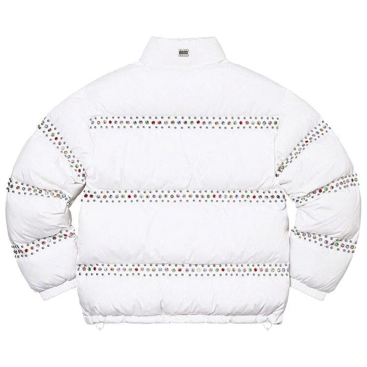 Supreme x B.B. Simon Studded Puffer Jacket White