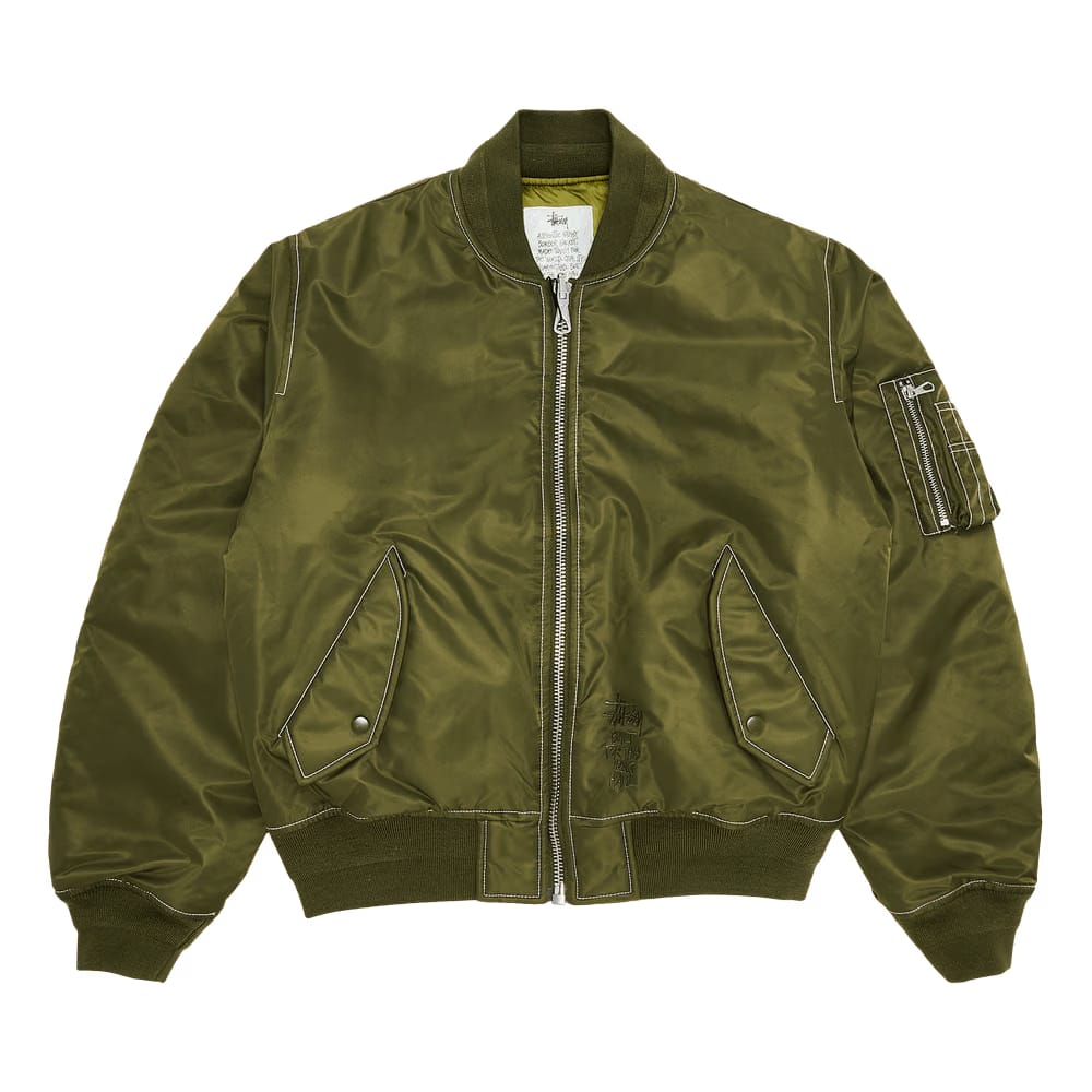 Stussy Built Reversible Bomber Jacket Olive