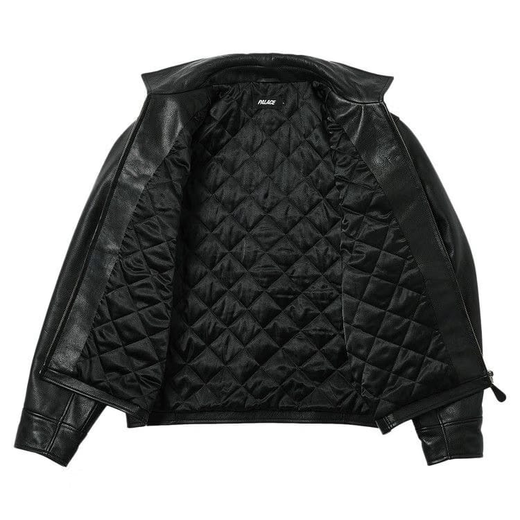 Palace Safe Hands Leather Jacket Black