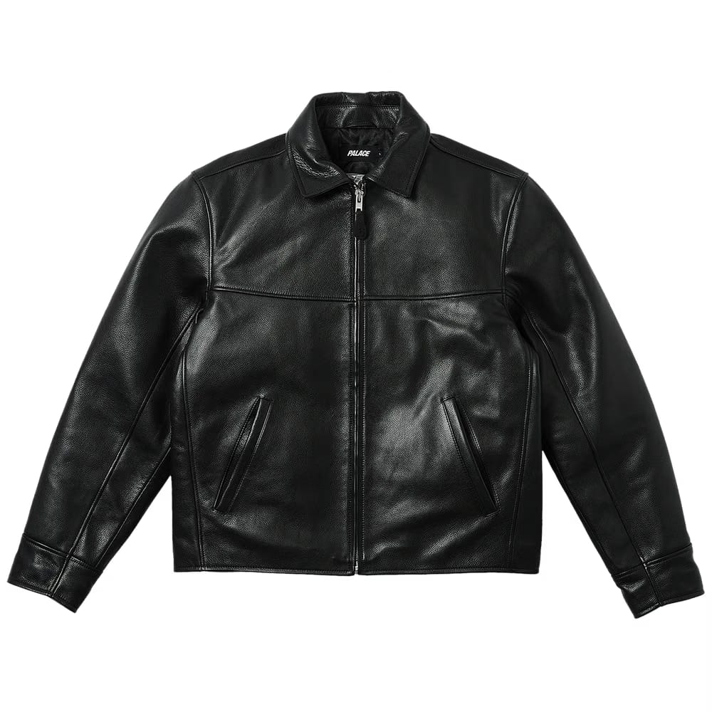 Palace Safe Hands Leather Jacket Black