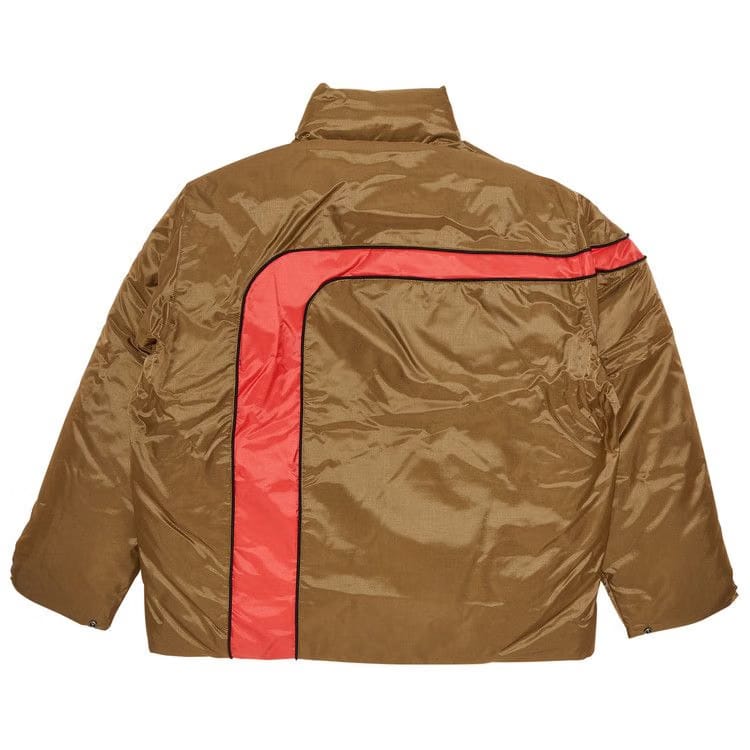 Supreme Stripe Puffer Jacket Mustard