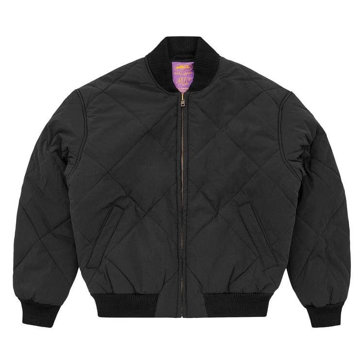 Corteiz CRTZ Olde English Quilted Bomber Jacket Black