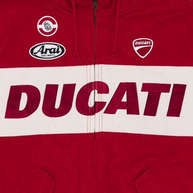 Supreme x Ducati Hooded Racing Jacket Red