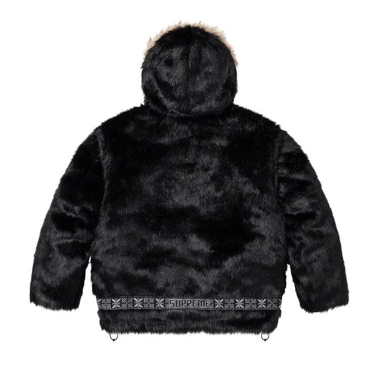 Supreme Faux Fur Parka Black
