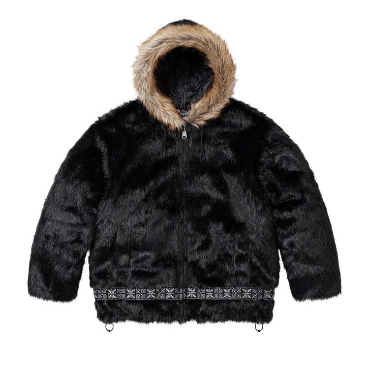 Supreme Faux Fur Parka Black