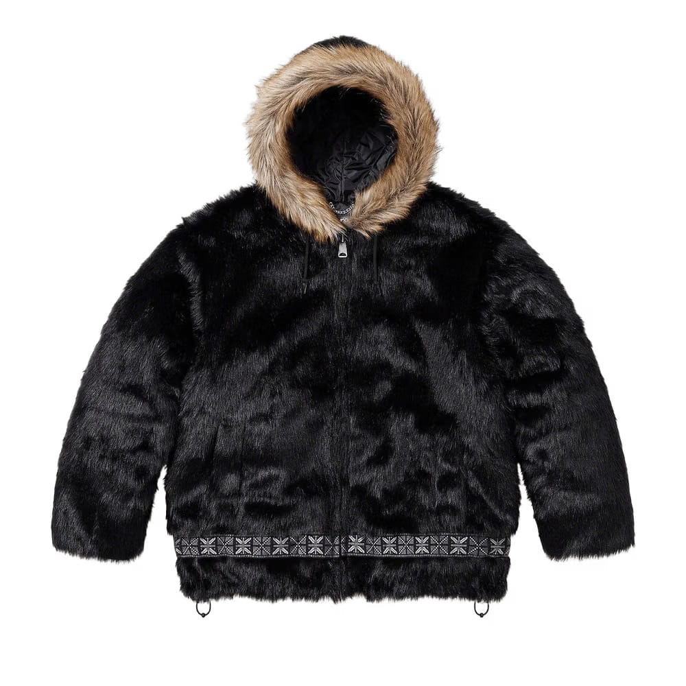 Supreme Faux Fur Parka Black