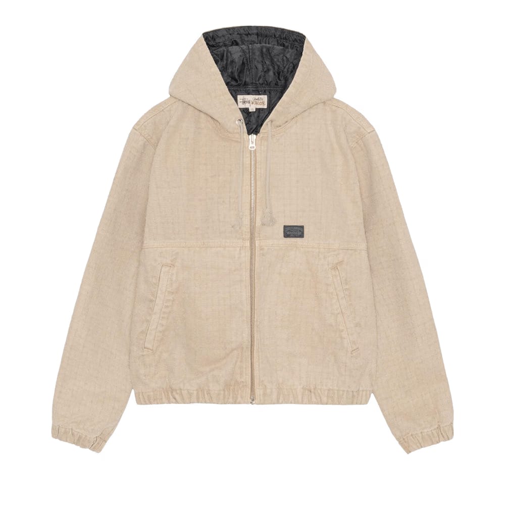 Stussy Canvas Needle Punch Work Jacket Khaki