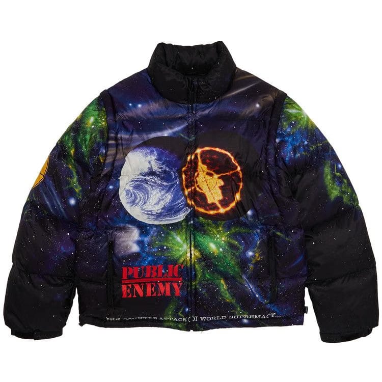 Supreme x Public Enemy x Undercover Puffer Jacket Black
