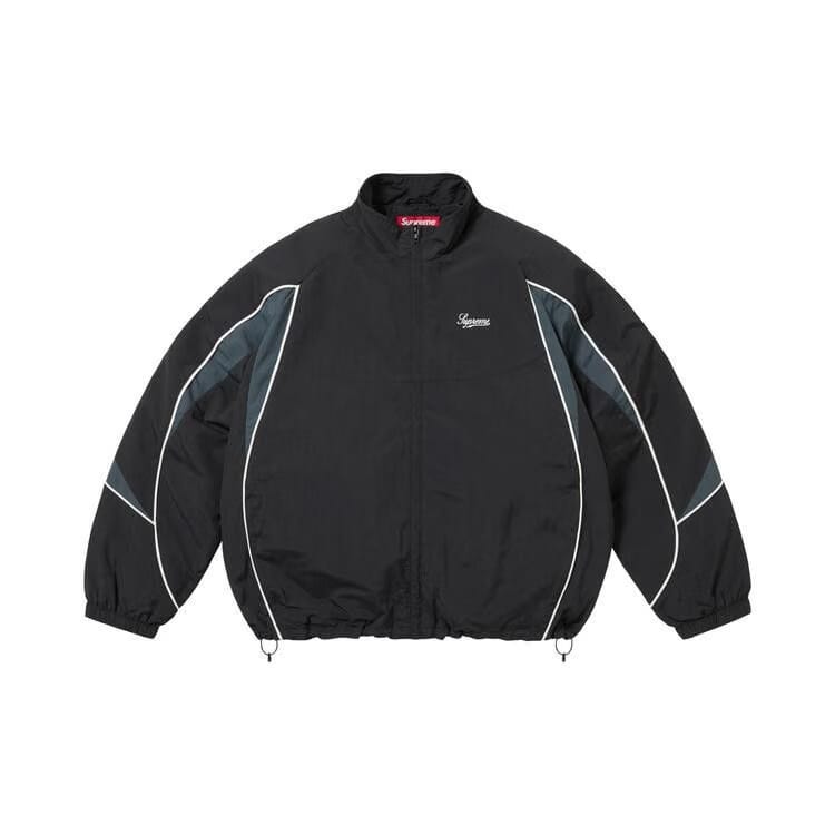 Supreme Contrast Piping Track Jacket Black