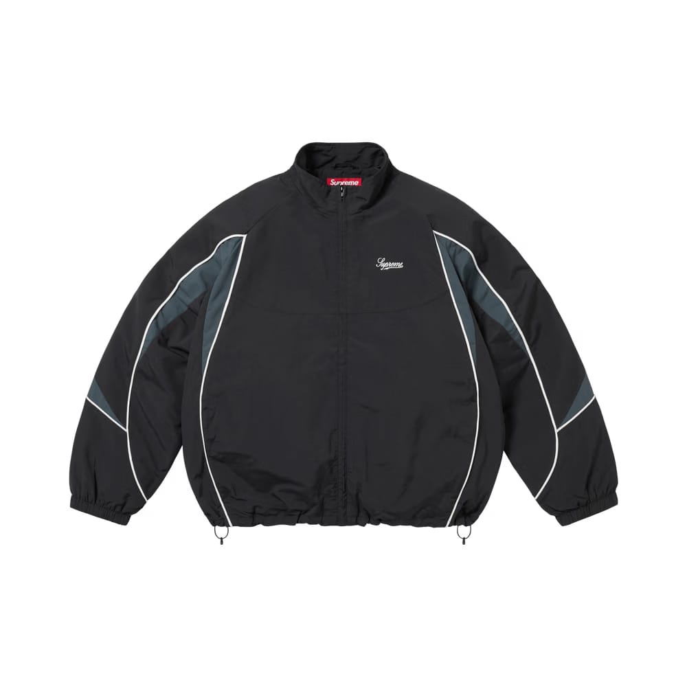 Supreme Contrast Piping Track Jacket Black