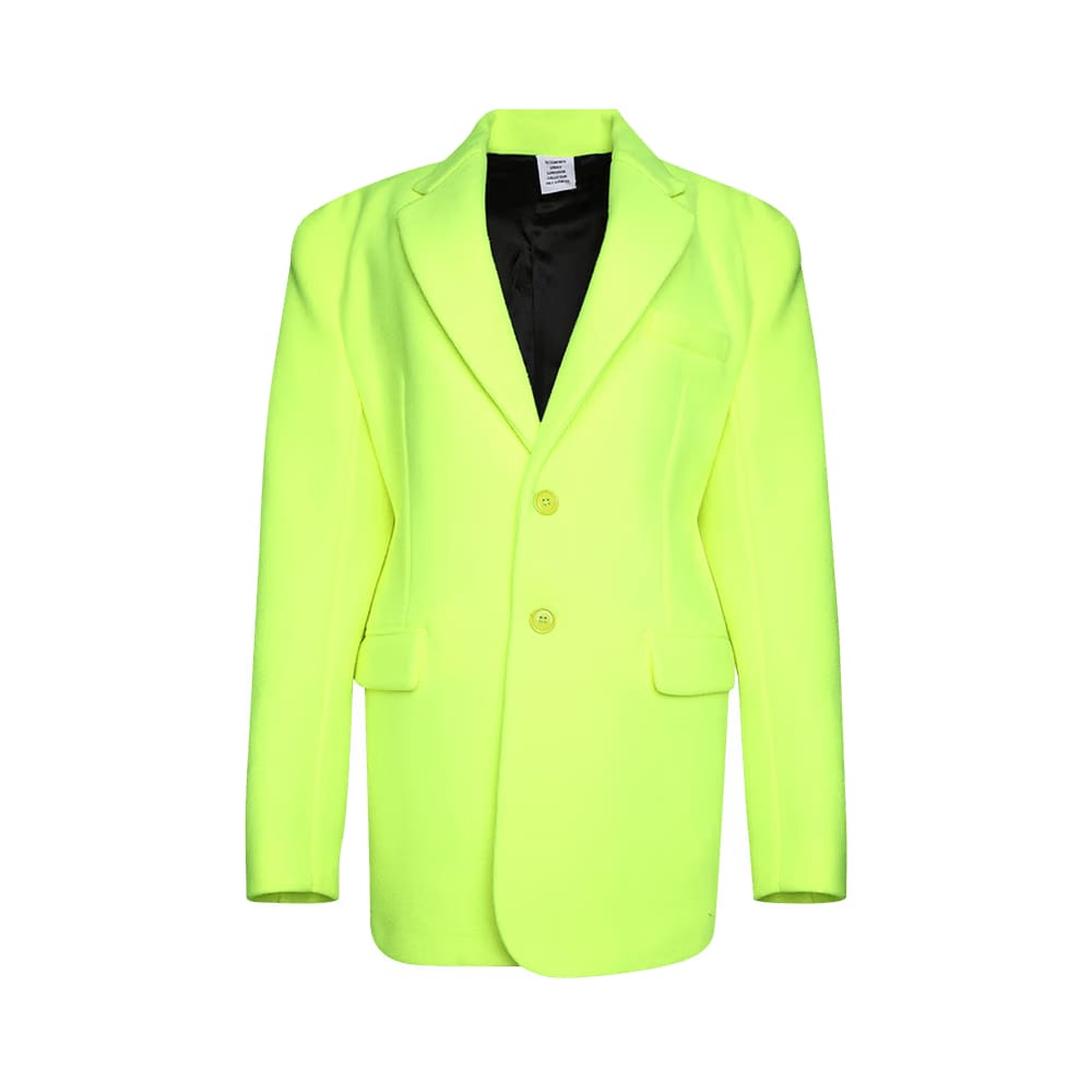 Vetements Tailored Jacket Fluo Yellow