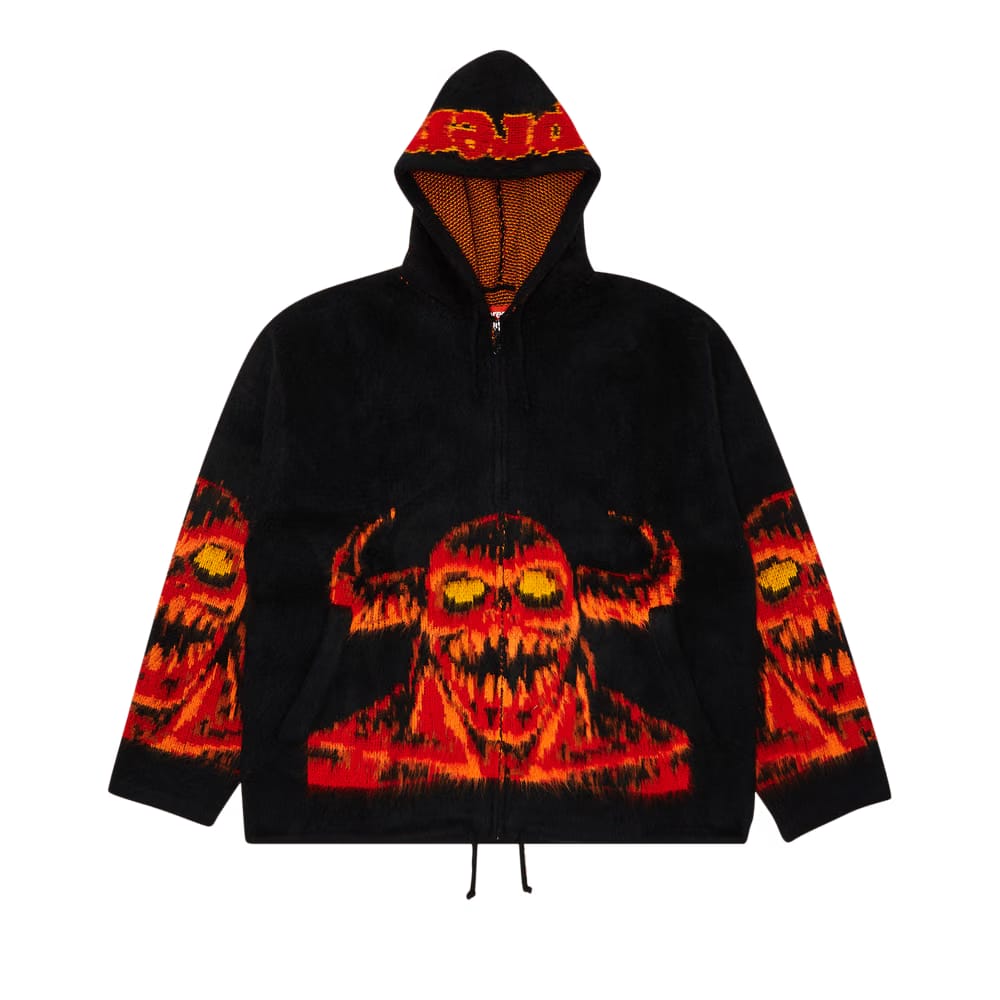 Supreme x Toy Machine Zip Up Hoodie Black