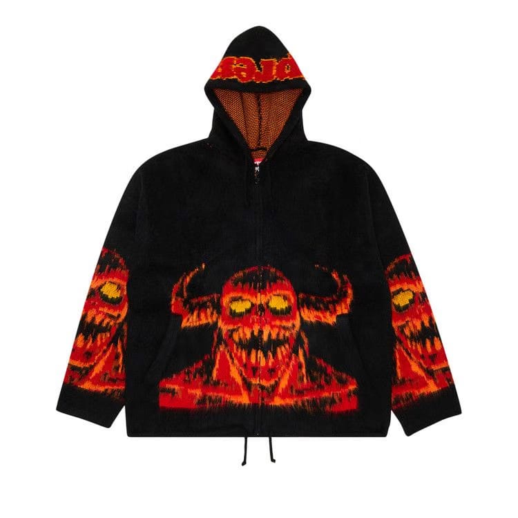 Supreme x Toy Machine Zip Up Hoodie Black