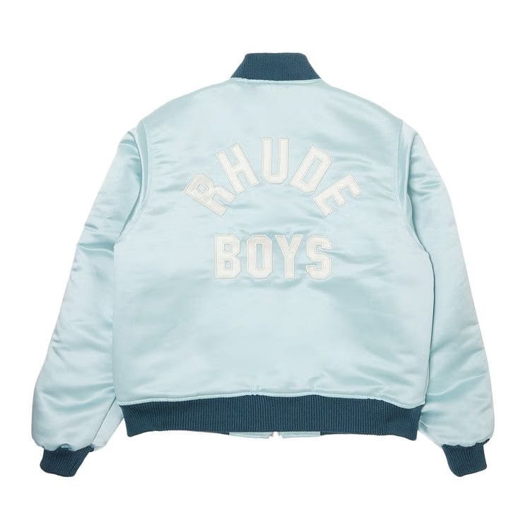 Rhude Boys 02 Satin Bomber Mint/Cream